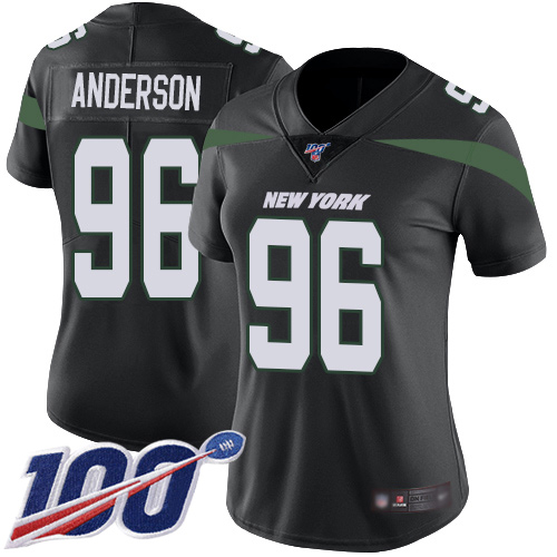 New York Jets Limited Black Women Henry Anderson Alternate Jersey NFL Football #96 100th Season Vapor Untouchable